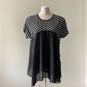 Sheer striped blouse